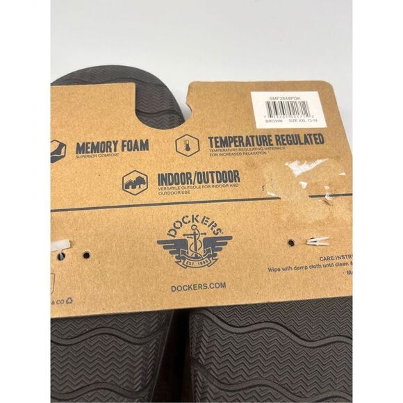 Dockers Men's Slippers with Memory Foam (XXLarge / 13-14US, Brown) - Picture 7 of 9